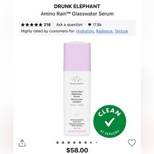 Drunk Elephant Amino Rain Serum with Pink Cap